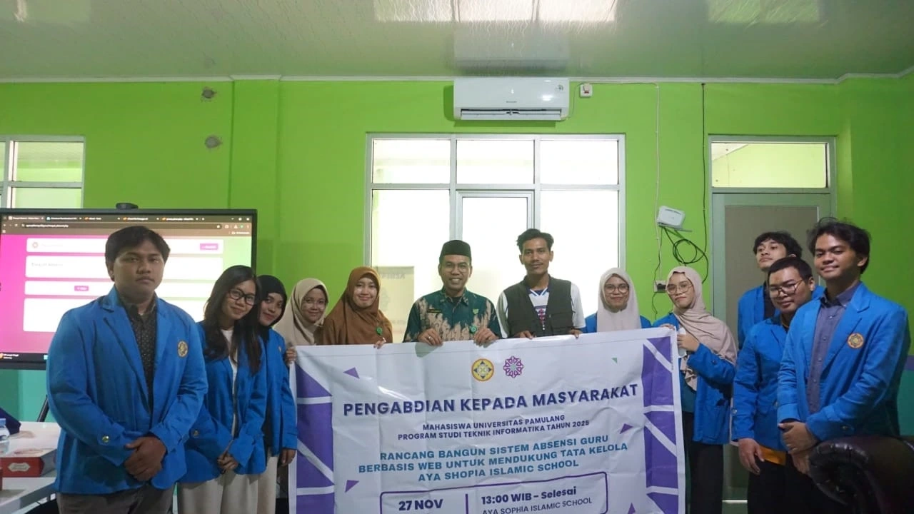 Mahasiswa Teknik Informatika UNPAM Hadirkan Inovasi Sistem Absensi Digital di Aya Shopia Islamic School