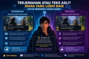 TERJEMAHAN ATAU TEKS ASLI? MANA YANG LEBIH BAIK UNTUK MENIKMATI CERITA GAME?